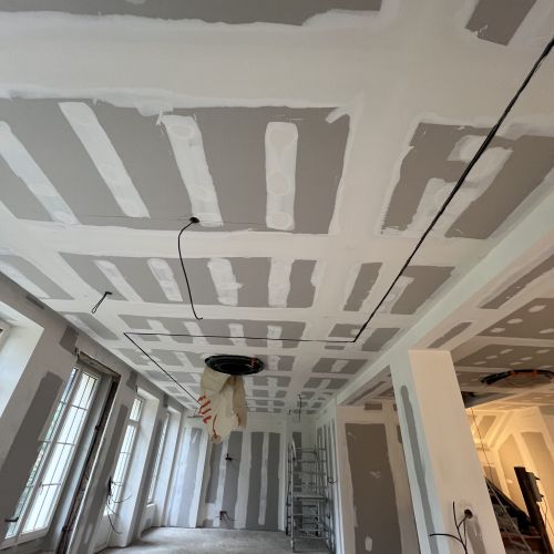 rénovation en placoplâtre avec enduit